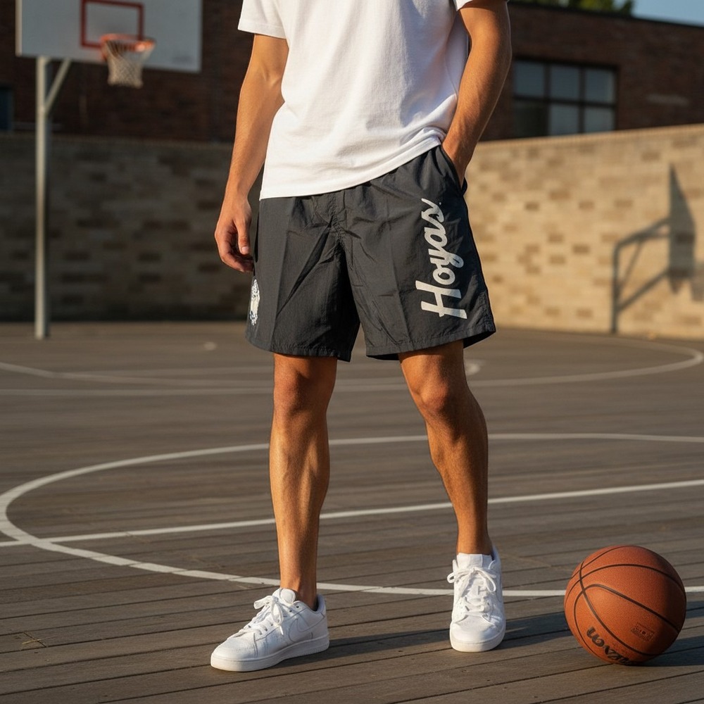 Mitchell & Ness Mens Shorts XL Black Georgetown Hoyas NCAA Nylon PSHR4435